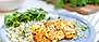 Citron- och örtris med halloumi