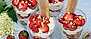 Tiramisù med jordgubbar och fläder