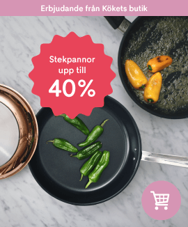 Stekpannor upp till 40%