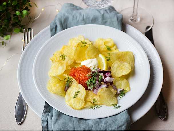 Chips Creme Fraiche Rödlök Rom