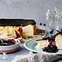 Baskisk cheesecake med blåbärskompott Dansukker