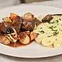 Boeuf bourguignon med potatismos