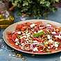 Carpaccio av vattenmelon med feta och mynta