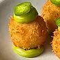 Cheddarkroketter med grön jalapeñomajo