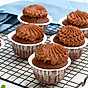 Chokladmuffins med cheesecaketopping