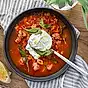 Cirio Mustig salsicciagryta med burrata och citronzest
