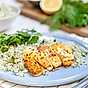 Citron- och örtris med halloumi