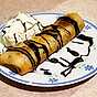 Crêpes med söt valnötsblandning