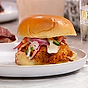 Crispy Chicken Burger på plåt