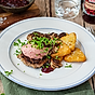 Felix Pannbiffar med rösti, svamp och brynt lingonsmör