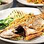 Fisk som i Sichuan med pak choi och tahinisås