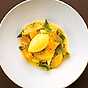 Fruktsallad med mangosorbet