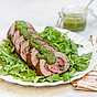 Fylld flankstek med chimichurri