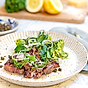 Grillad fläskkarré med potatis- och zucchinisallad