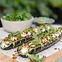 Grillad zucchini med tryffelfärskost