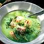 Grön soppa med lax