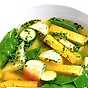 Grönsakssoppa med mannagrynsklimp