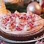 Kladdkaka med polkagrismousse