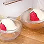 Körsbärssorbet med grädde