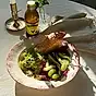 Krämig dragonkyckling med gröna druvor