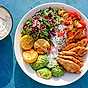 Kyckling ”Paillard” med avokadosallad och nobisdressing