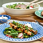 Kycklingspett med parmesankräm och gremolata