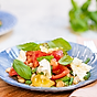 Matig caprese med cannellinibönor och haricots verts