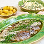 Matjessill med brynt smör, äggsallad och färskpotatis