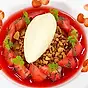 Mazarinkaka med vispad citronpannacotta