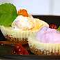 Minicheesecake med lingon- och hjortronkräm