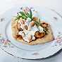 Miniflatbreads  med apelsinkyckling