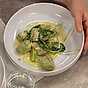 Nässelgnocchi med ramslök och ricotta