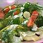 Nykokta grönsaker i senapsdressing med halstrad najadlax