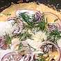 Öppen omelett med ansjoviskryddad sillfilé