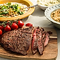 Örtgrillad flankstek med spetskål