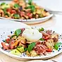 Panzanella med burrata och prosciutto