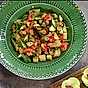 Panzanella med zucchini och blåmusslor