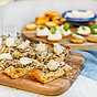 Pinsa med tryffelkräm och crostini med pecorinodipp