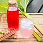 Rabarbersaft – jättegott recept. Servera med en limeskiva