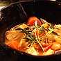 Rimmad torsk med buljongkokta grönsaker