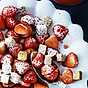 Rostad sockerkaka med jordgubbar och mascarpone