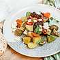 Rostade grönsaker med soltorkade tomater och feta