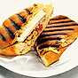 Sandwich med halloumi, skinka och fikon