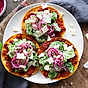 Smashed chorizo taco med caesarsallad Nonna Elide