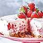 Snabb cheesecake med jordgubbar