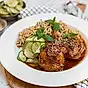 Sticky chicken med sesamnudlar