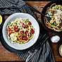 Supersnabb pasta med vitlök och färska tomater