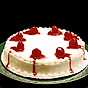 Tårta med vit glasyr och jordgubbar