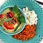 Thai green curry med morotssallad