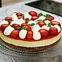 Vit chokladcheesecake med jordgubbar